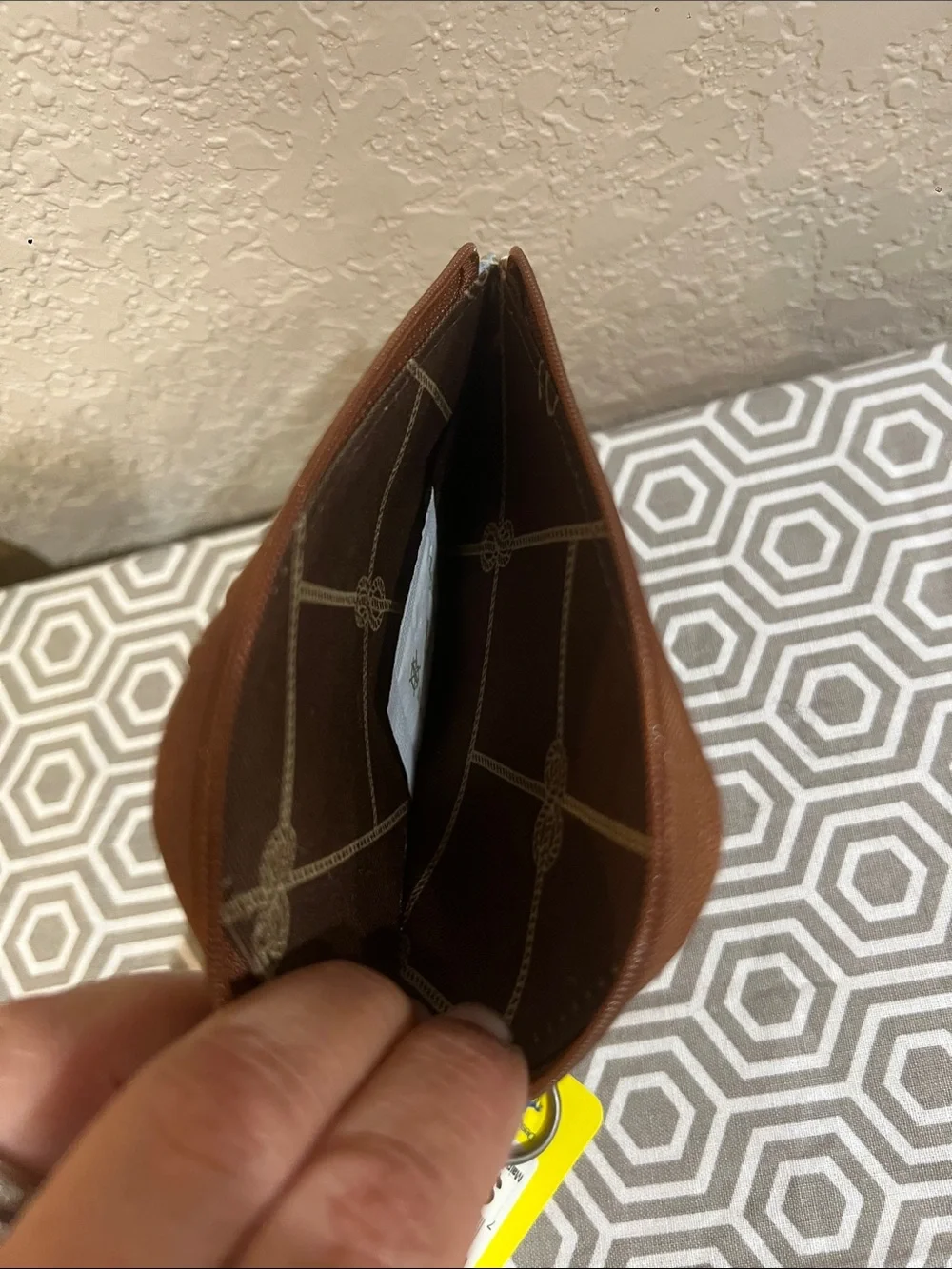 Wrangler Blue and Brown Aztec Zip Cardholder